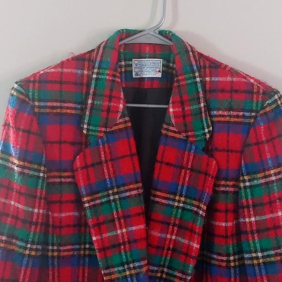 Vintage Pendleton 100 percebt Virginia wool plaid blazer - Picture 4 of 14